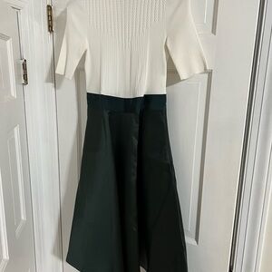 Ted Baker White and Black High Low Skirt